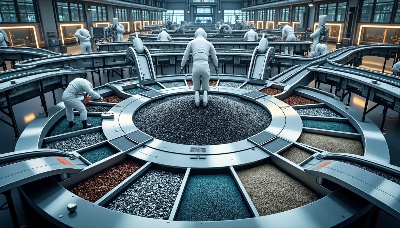 découvrez comment l'économie circulaire contribue à réduire le gaspillage des matières premières rares en favorisant le recyclage et la réutilisation pour un développement durable.