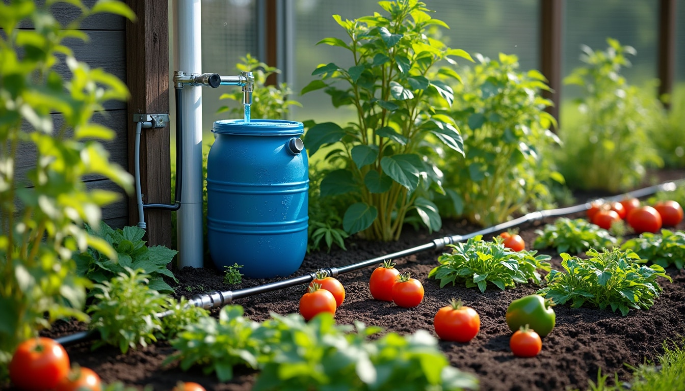 découvrez comment un récupérateur d'eau de pluie peut alimenter efficacement l'arrosage automatique de votre potager, pour un jardinage écologique et économique.