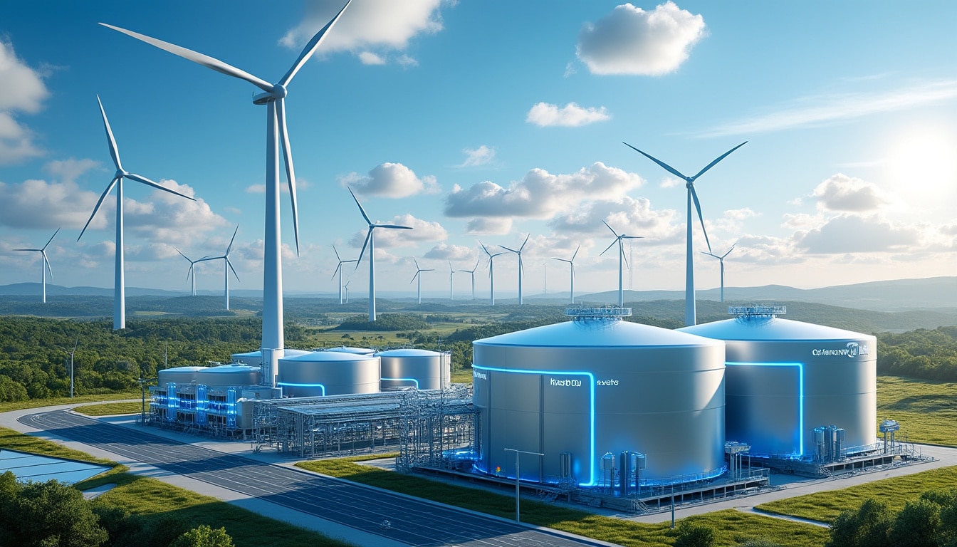 découvrez comment le stockage par hydrogène améliore la stabilité du réseau électrique des parcs éoliens en optimisant la gestion de l'énergie renouvelable.